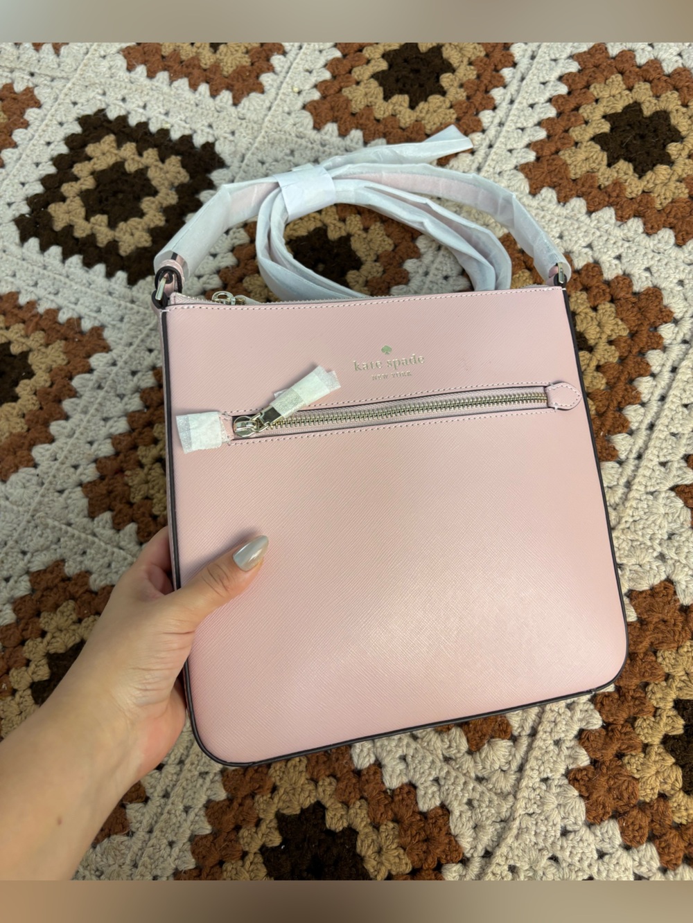 BRAND NEW Kate Spade Sadie CrossBody Slim Tutu Pink Saffiano Leather Purse - Picture 6 of 8